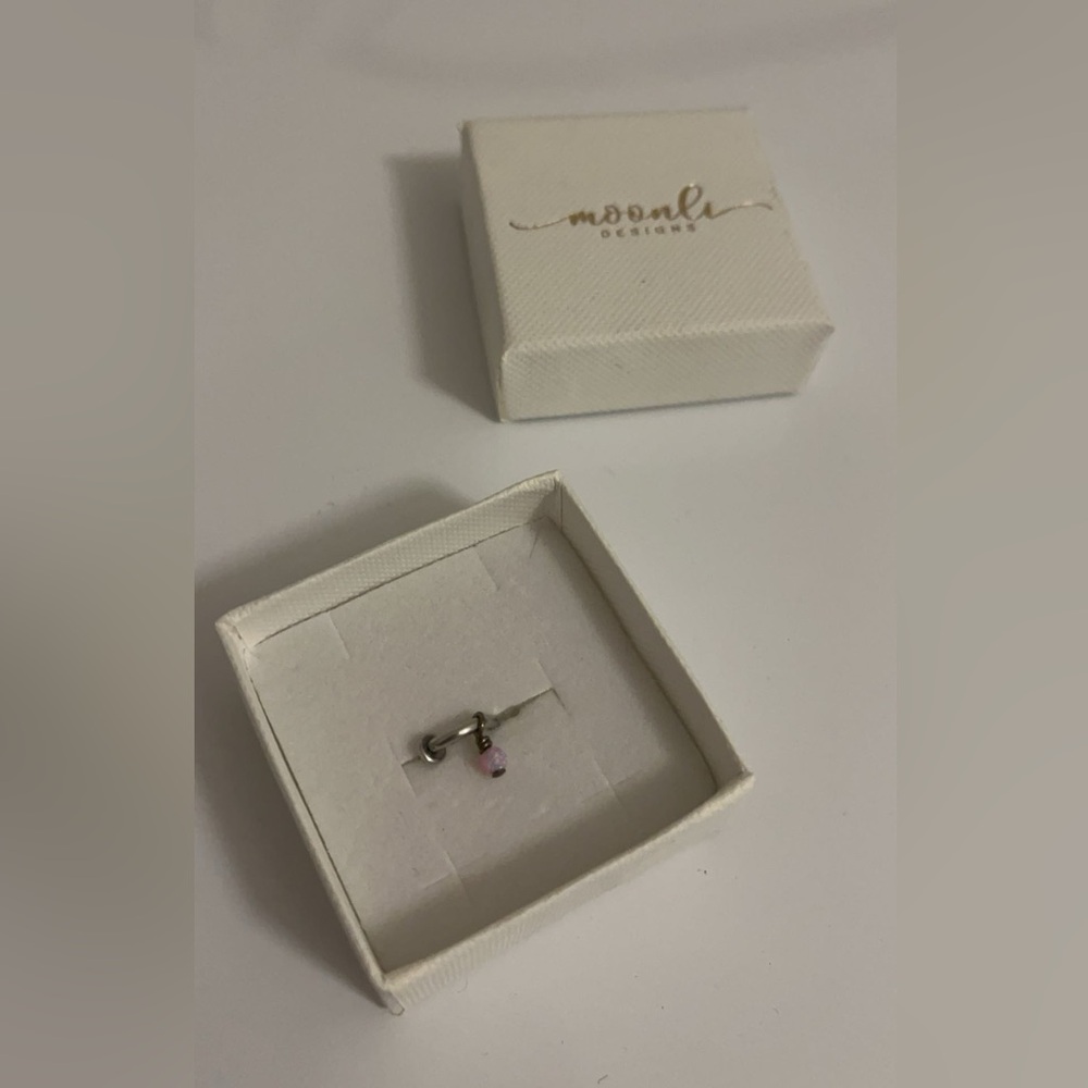 💖 Brand 🆕 Fake Pink Sparkle Belly Button Ring